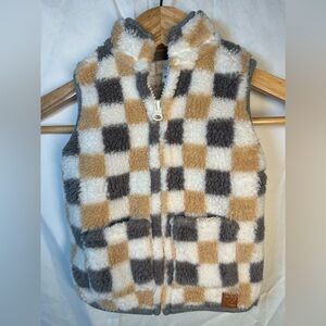 Rachel Zoe Kids Unisex Checkered Vest 18 Month Cozy Soft Trendy Fun Cute Playful